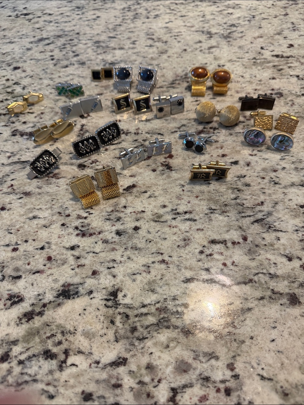 Mixed Gold & Silver Cufflink Set